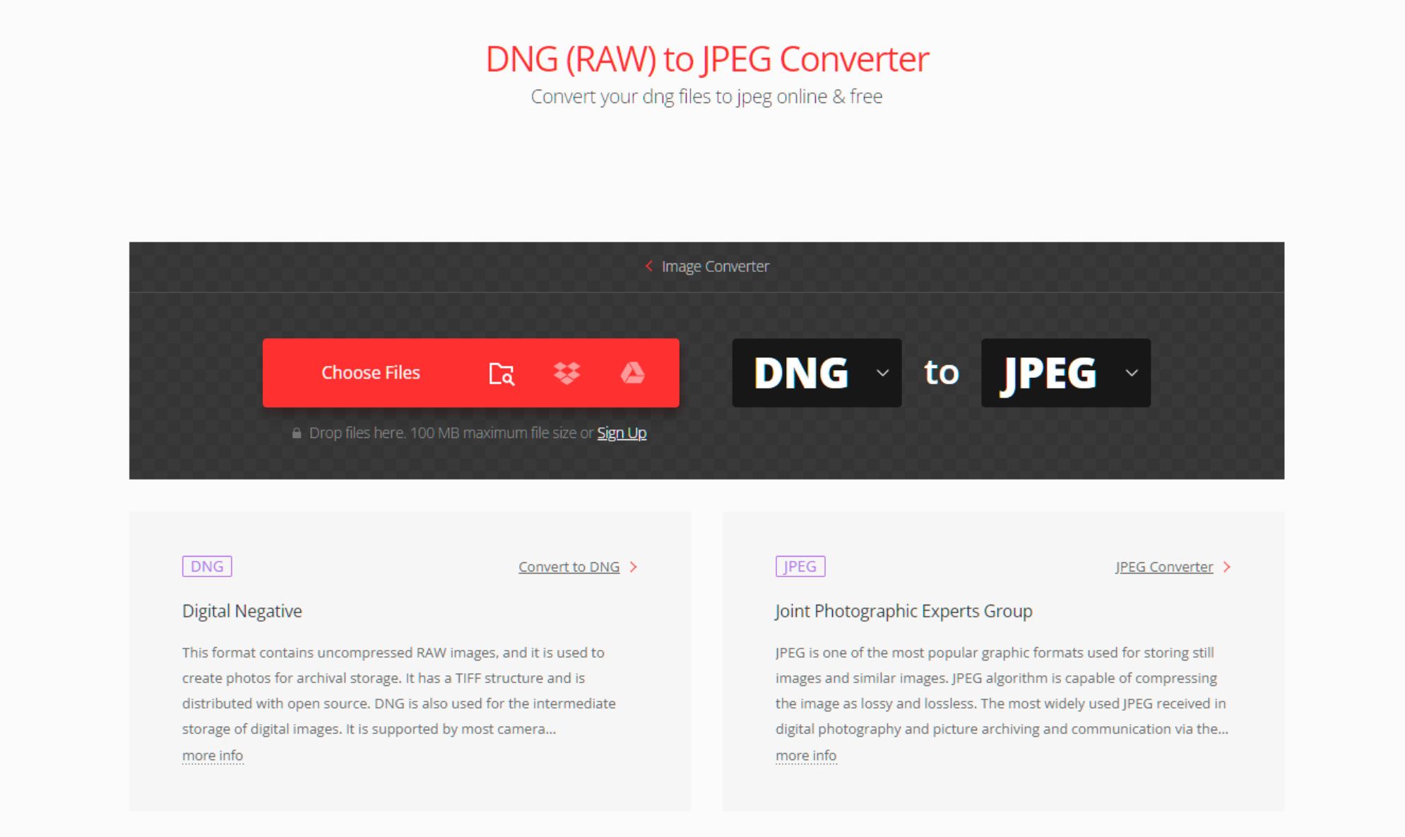 تطبيق محول DNG إلى JPEG مجاني..