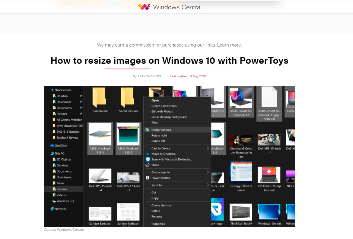مُغيّر حجم الصور Powertoy Windows 11. مُغيّر حجم الصور Powertoy Windows 11.