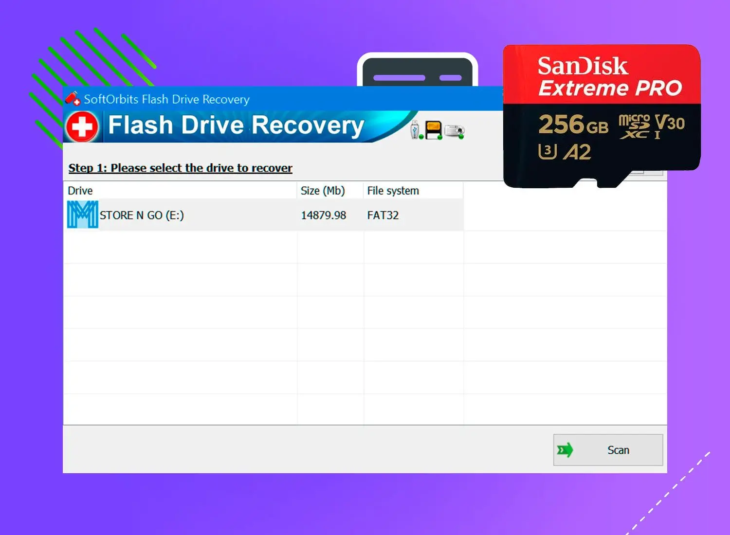 SoftOrbits Flash Drive Recovery لقطة شاشة.