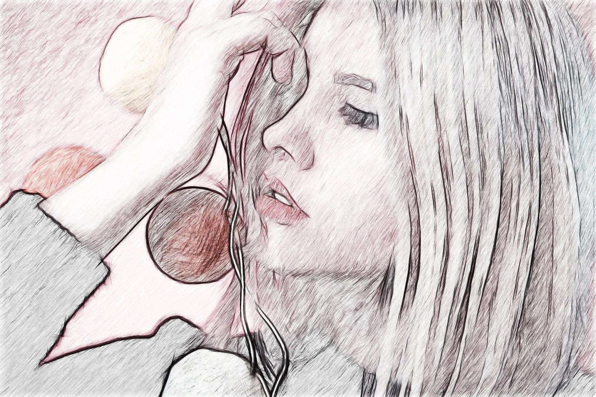 <p>صورة إلى رسم قلم رصاص</p>.