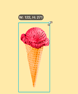 تغيير حجم - gif متحرك.