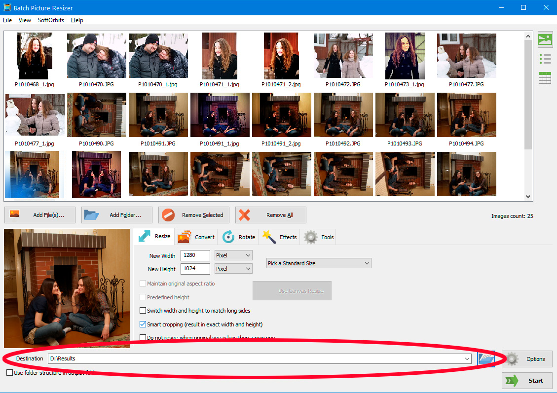 حدد مجلد الوجهة.