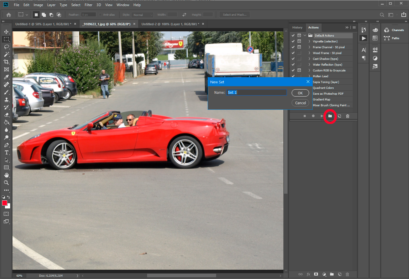 فوتوشوب - إنشاء مجموعة.