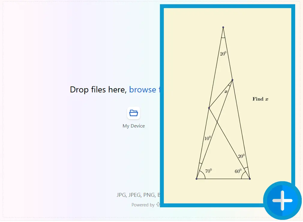 تحميل صورة للمشكلة.