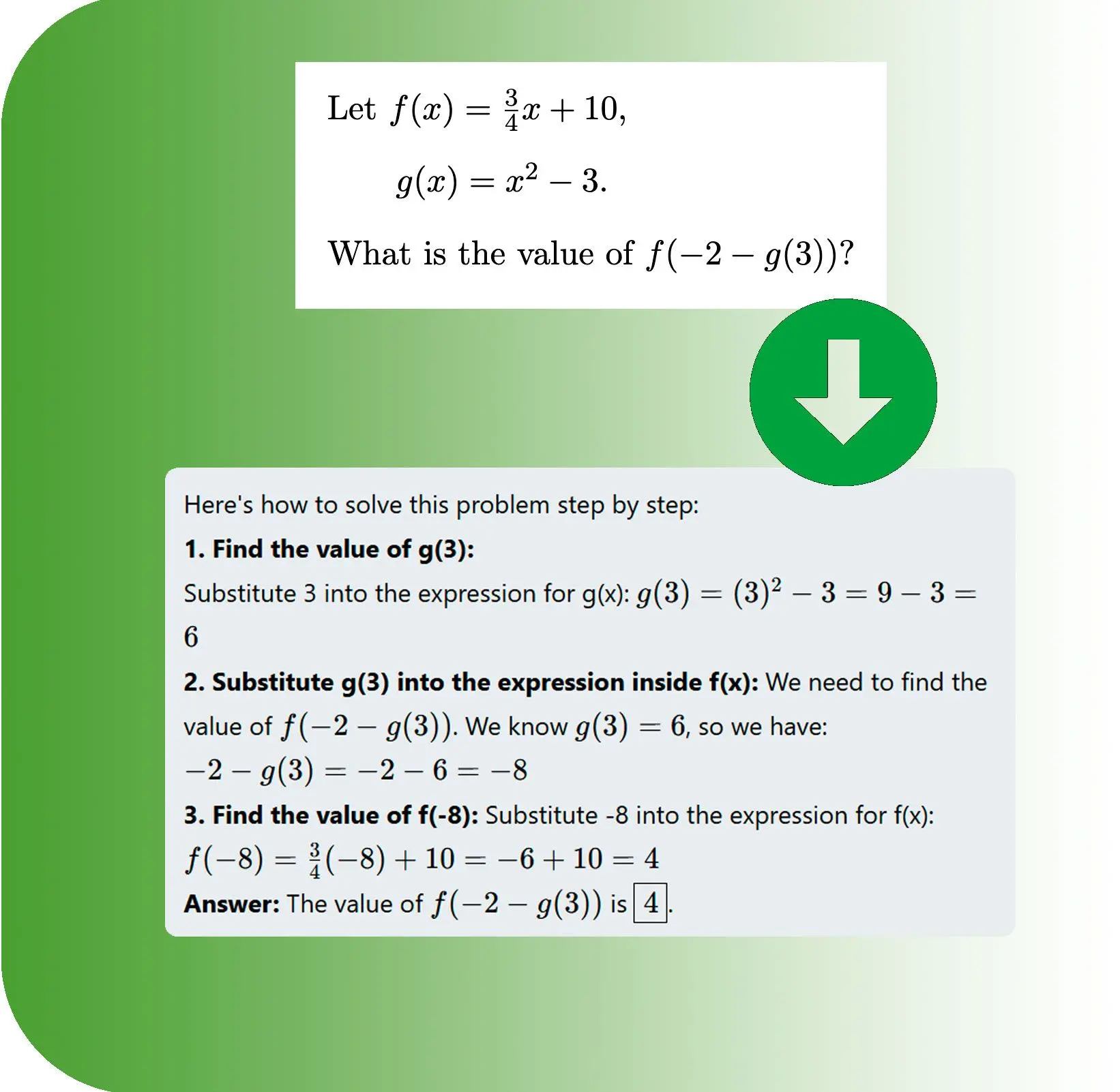 محلل الرياضيات خطوة بخطوة.