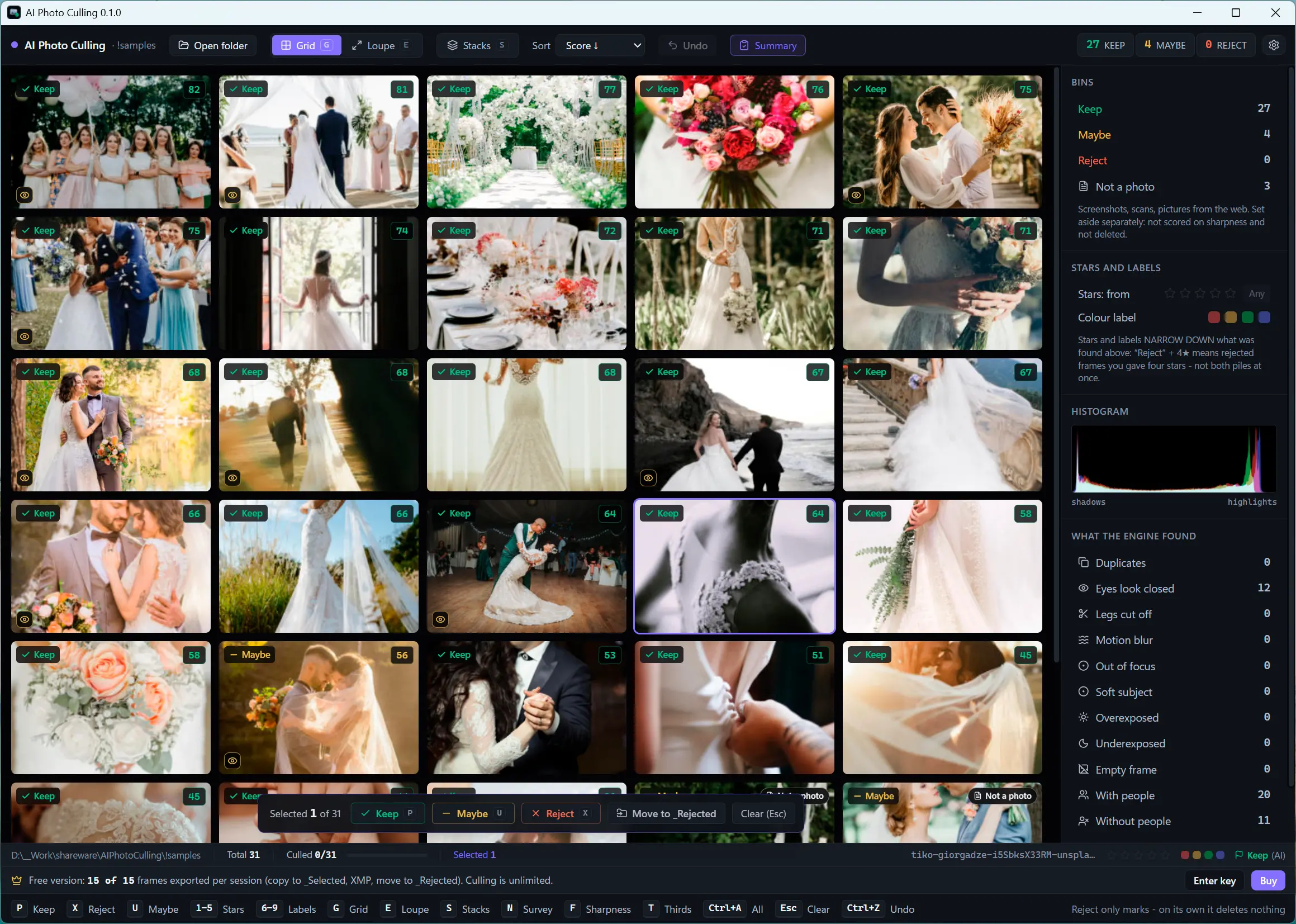 AI Photo Culling لقطة.