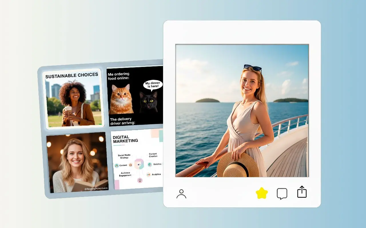 إنشاء أي شيء يمكنك تخيله: إنشاء محتوى وسائل التواصل الاجتماعي.