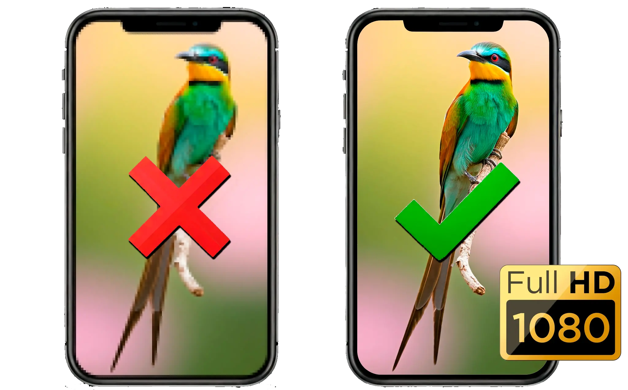 دقة 1080 بكسل حقيقية.