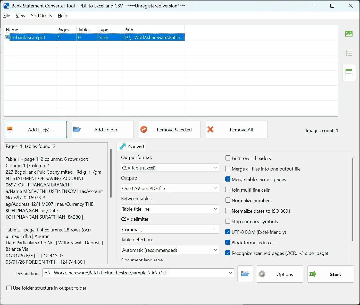 PDF to CSV Converter لقطة.