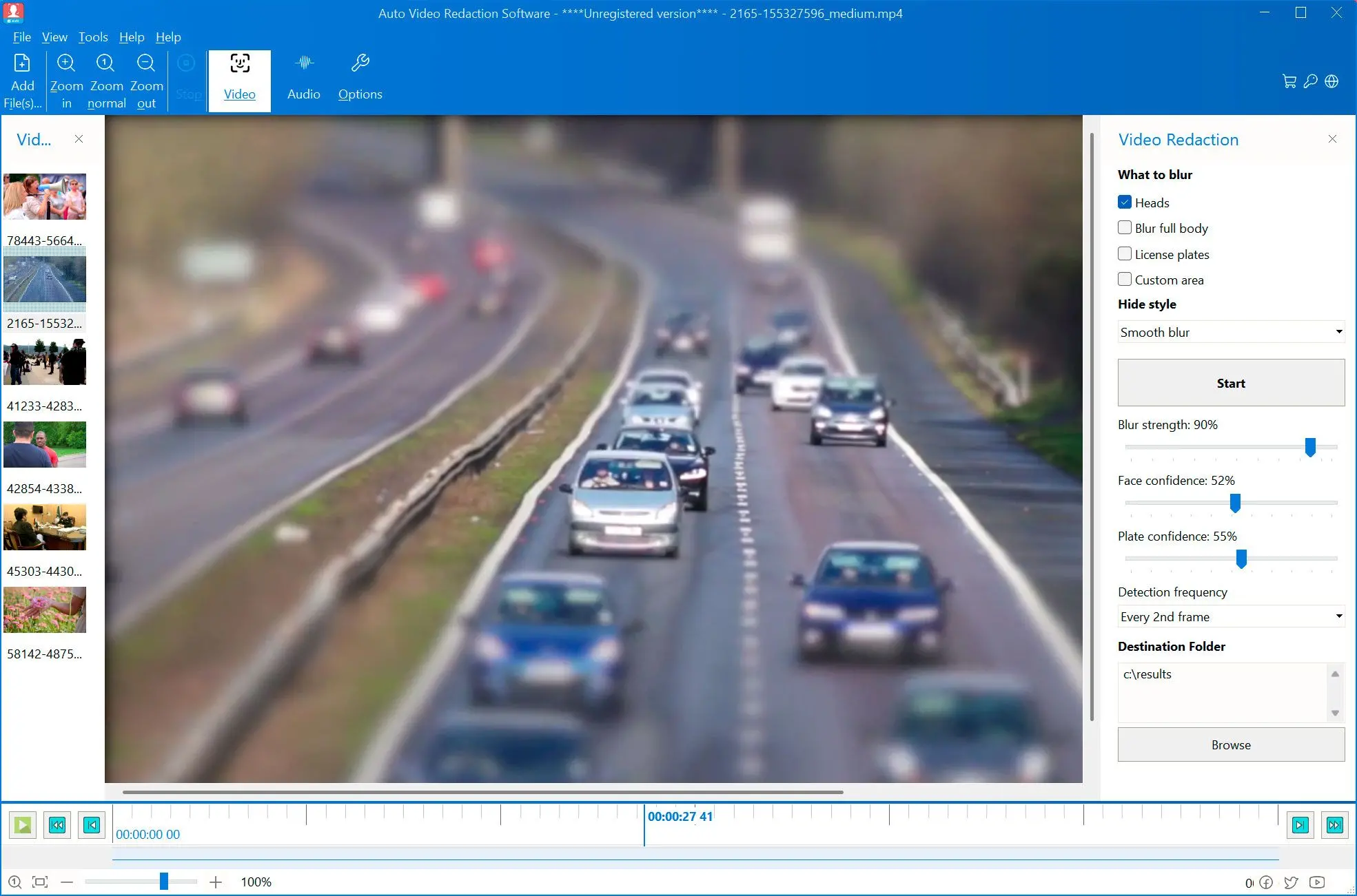 Auto Video Redaction Software لقطة.