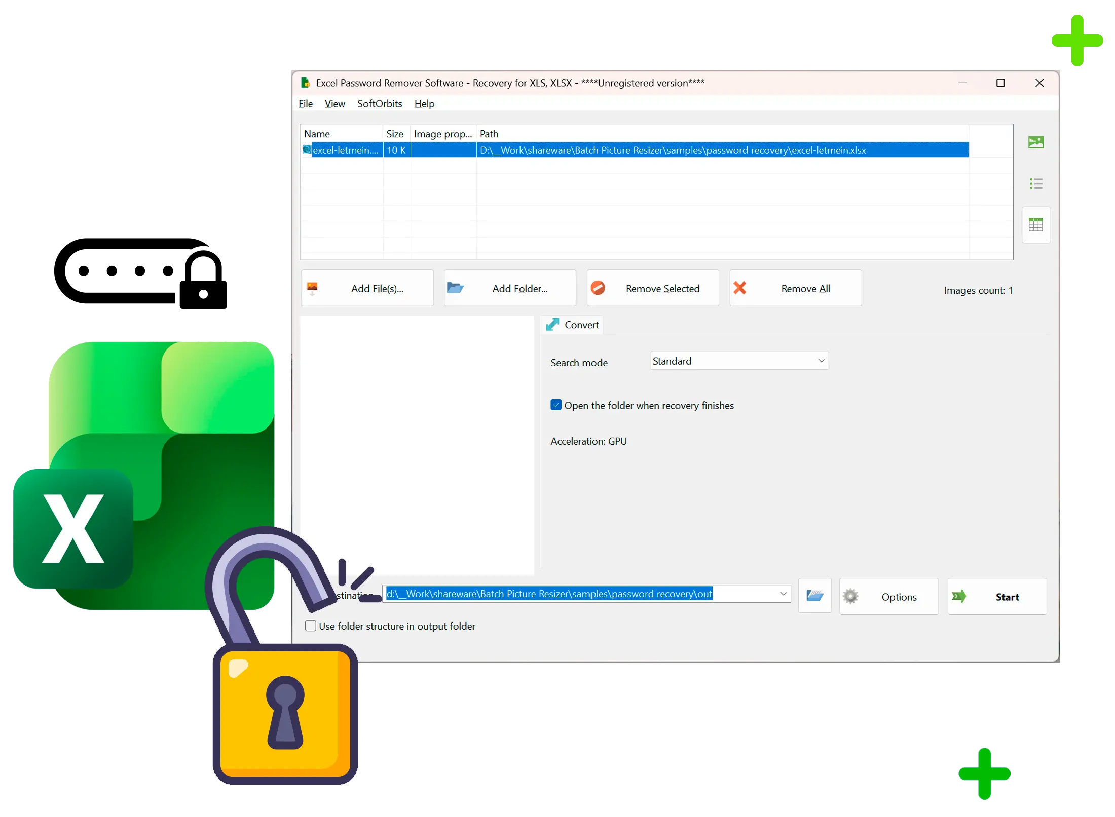 Excel Password Recovery لقطة.