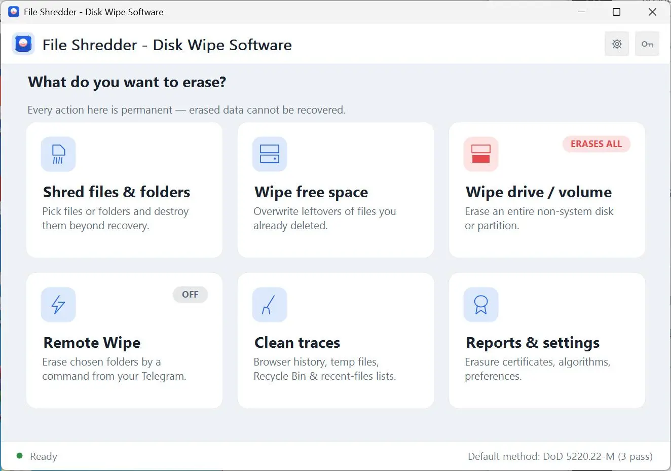 File Shredder - Disk Wipe Software لقطة.