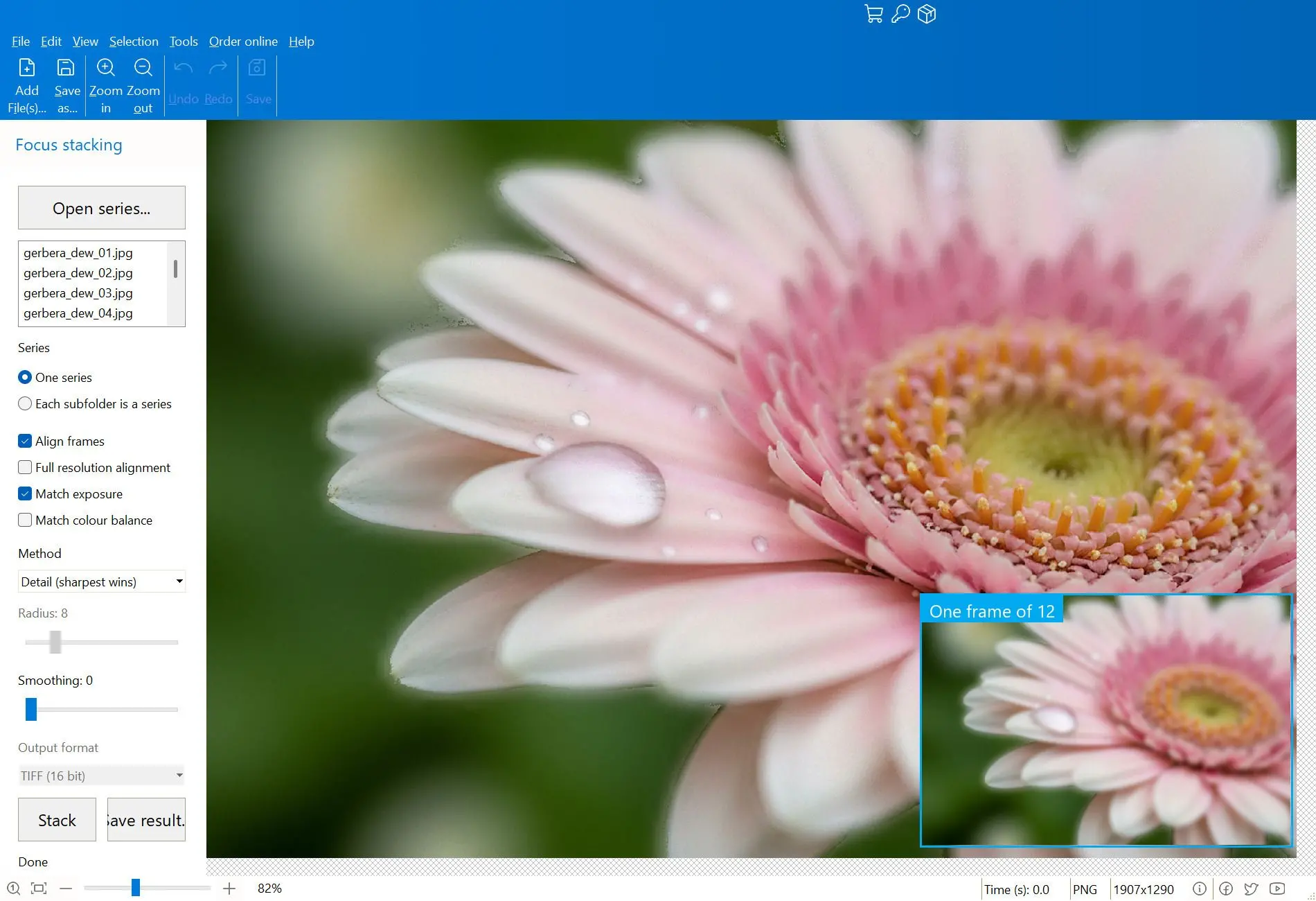 Focus Stacking Software لقطة.
