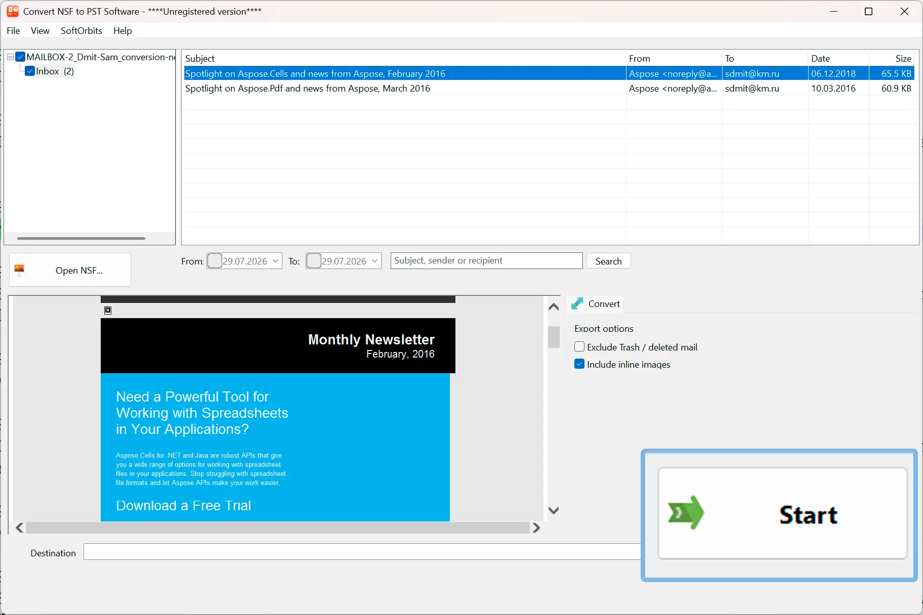 اكتب ملف PST وافتحه في Outlook<br>.