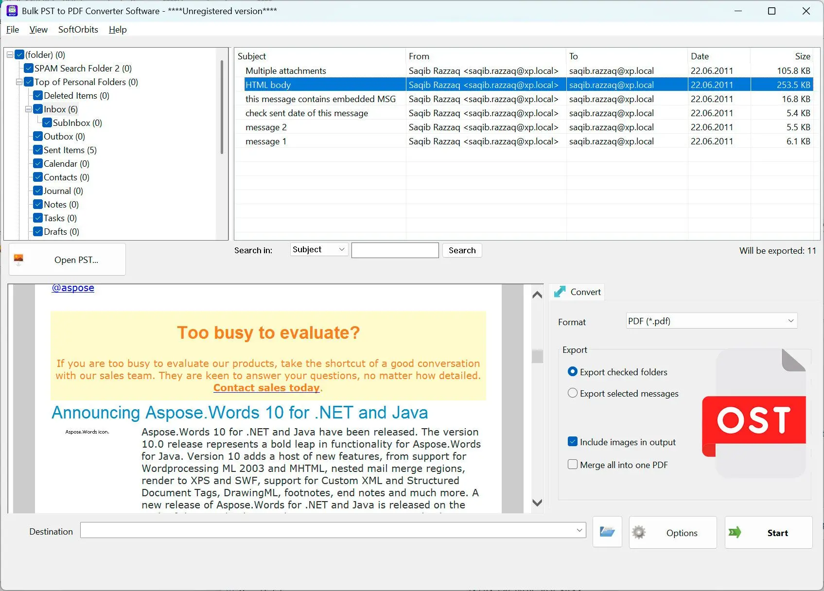 PST to PDF Converter Software لقطة.