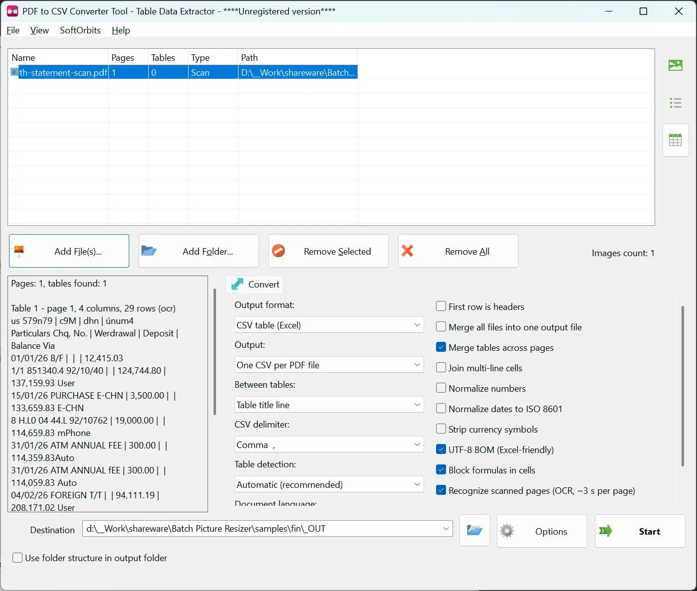 PDF to CSV Converter لقطة.