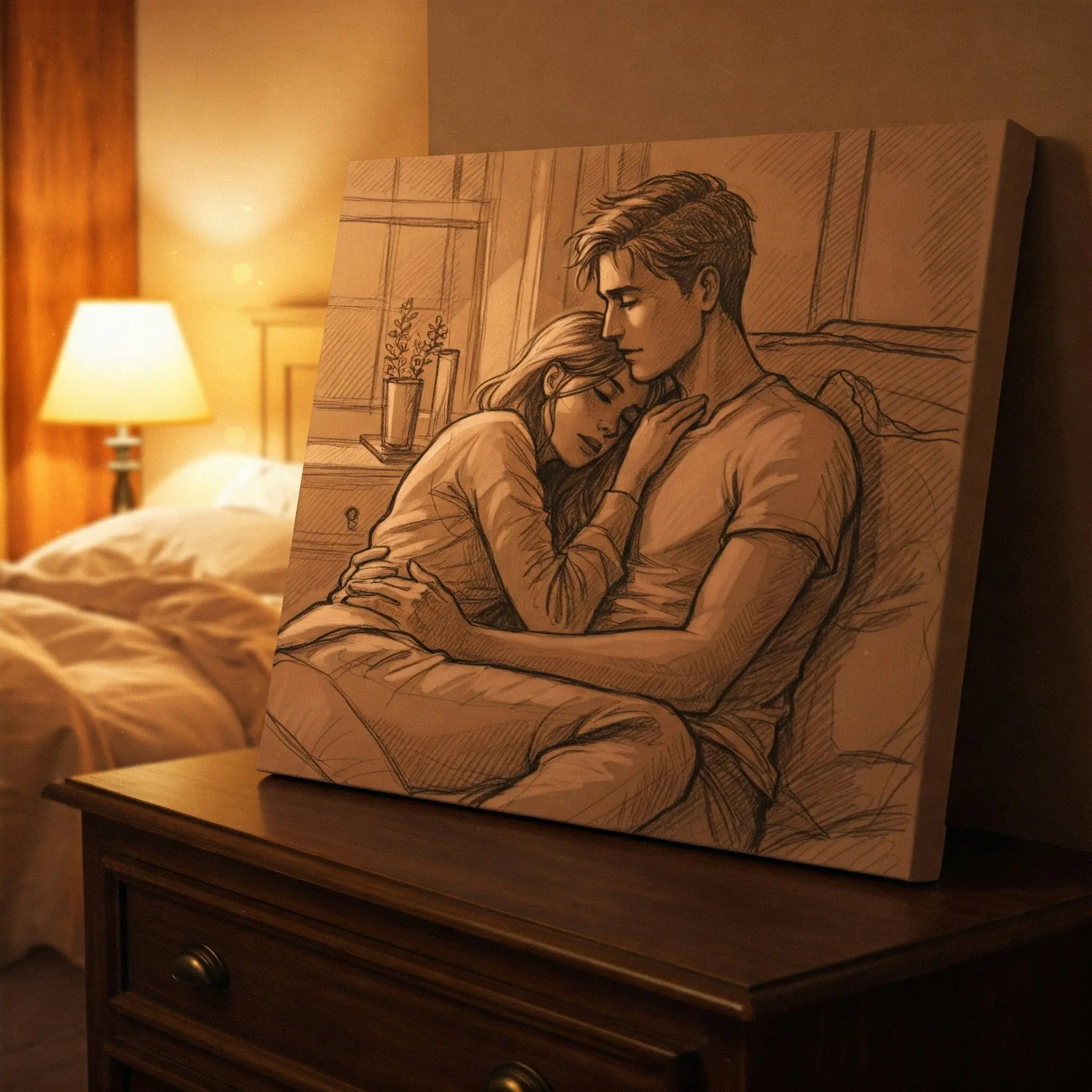أين يمكنك استخدام الرسومات الخطية؟: إنشاء قطعة فنية لمنزلك.