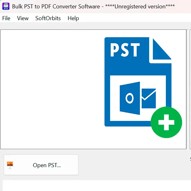 افتح ملف PST الخاص بك.