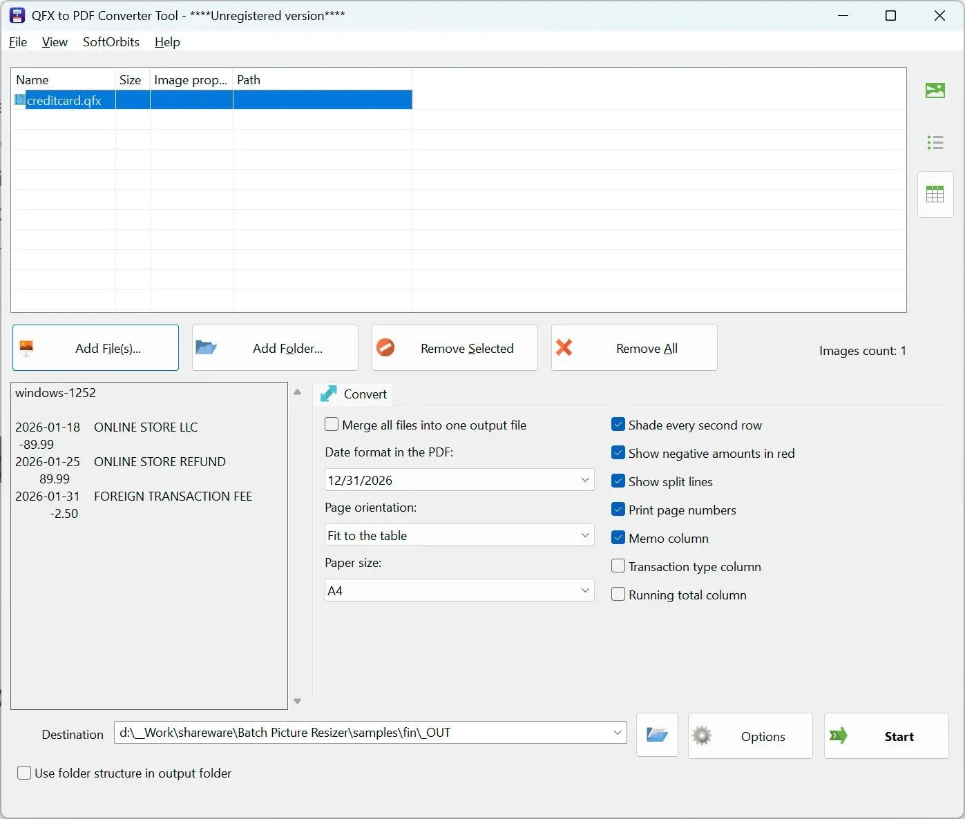 QFX to PDF Converter لقطة.