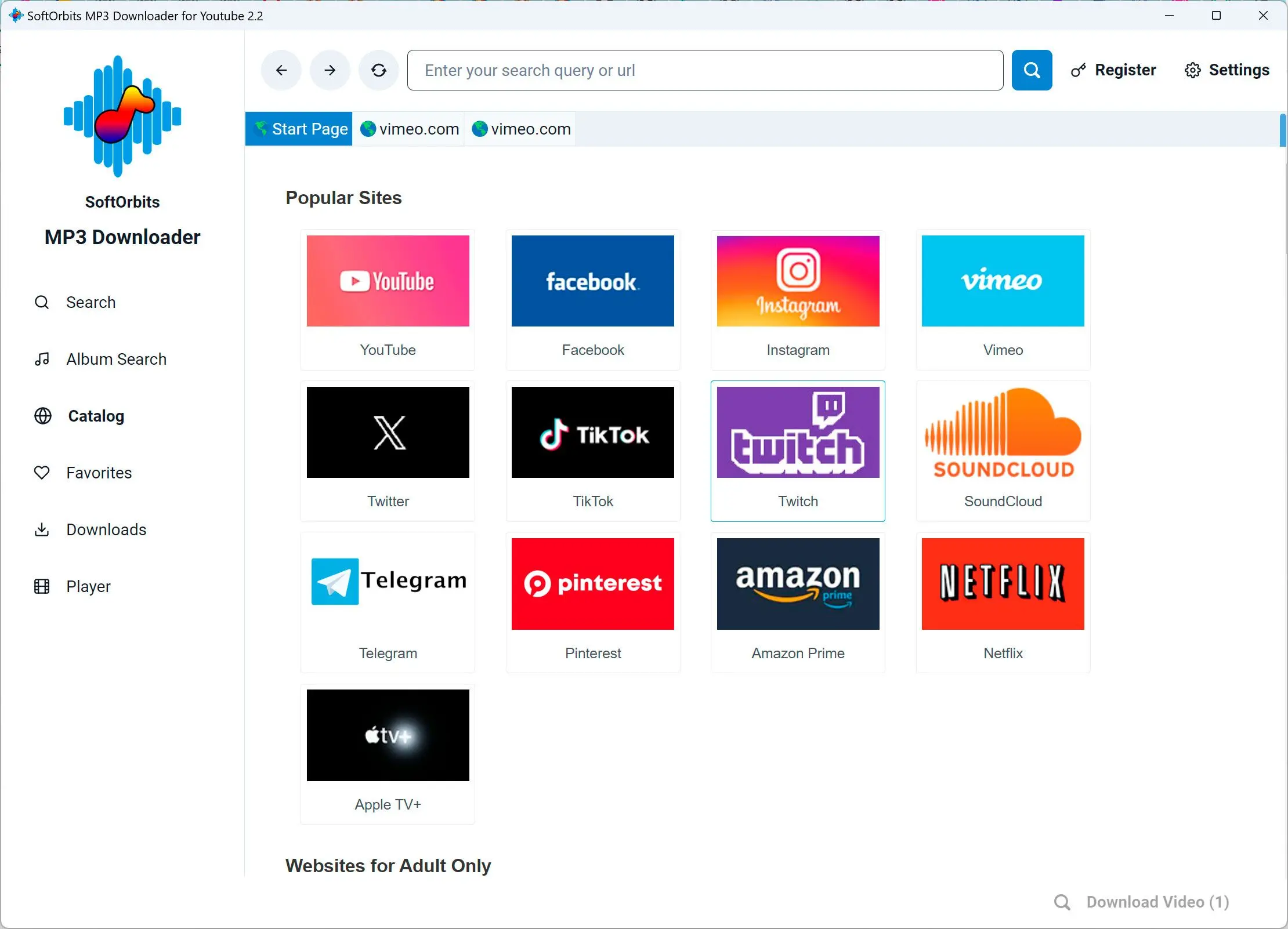 الصق رابط فيديو Vimeo.