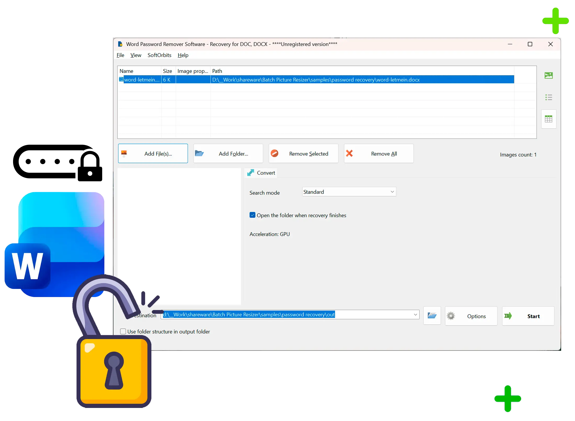Word Password Recovery لقطة.