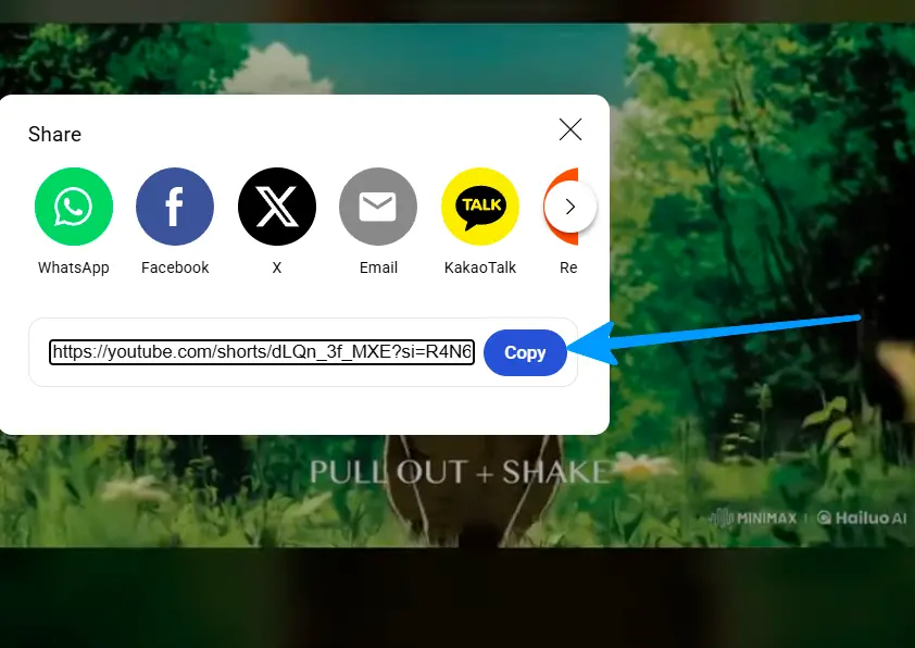 انسخ عنوان URL القصير.