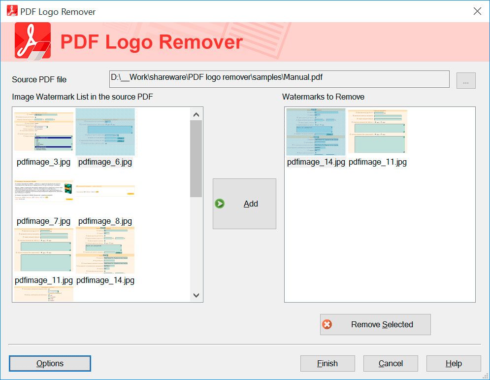SoftOrbits PDF Logo Remover لقطة.
